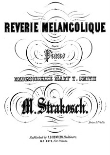 Reverie melancolique: Reverie melancolique by Maurice Strakosch