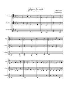 Ensemble version: For violin trio by Georg Friedrich Händel