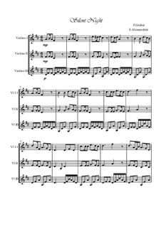 Ensemble version: For violin trio by Franz Xaver Gruber