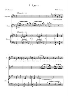 Adèle: For flute, soprano and piano by Mikhail Glinka