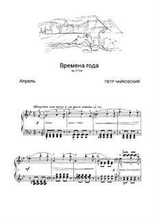 No.4 April (Snowdrop): For piano by Pyotr Tchaikovsky