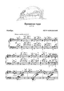 No.11 November (On the Troika): For piano by Pyotr Tchaikovsky