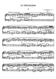 Twenty-Four Preludes, Op.11: Prelude No.3 by Alexander Scriabin