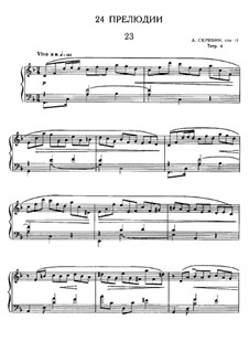 Twenty-Four Preludes, Op.11: Прелюдия No.23, Op.11 by Alexander Scriabin