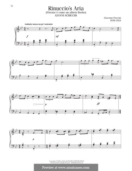 Che gelida manina: For piano by Giacomo Puccini