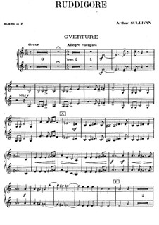 Ruddigore, or The Witch's Curse: French horns parts by Arthur Seymour Sullivan