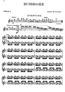 Ruddigore, or The Witch's Curse: Violin I part by Arthur Seymour Sullivan