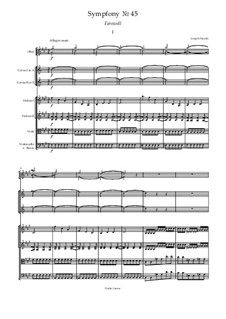 Symphony No.45 in F Sharp Minor 'Farewell', Hob.I/45: Movement I by Joseph Haydn