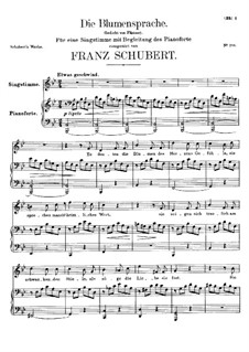Die Blumensprache (The Language of Flowers), D.519: For voice and piano by Franz Schubert