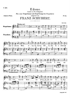 Edone, D.445: For voice and piano by Franz Schubert