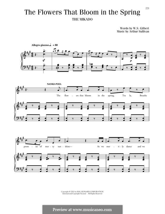 The Flowers That Bloom in the Spring by A.S. Sullivan on MusicaNeo
