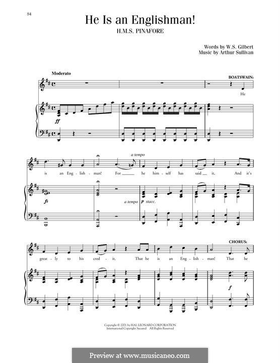 He Is An Englishman: He Is An Englishman by Arthur Seymour Sullivan
