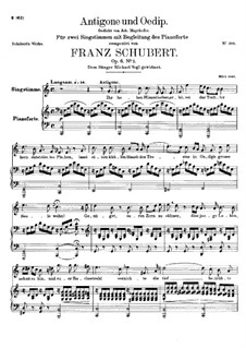 Antigone and Oedipus, D.542 Op.6 No.2: For voice and piano by Franz Schubert