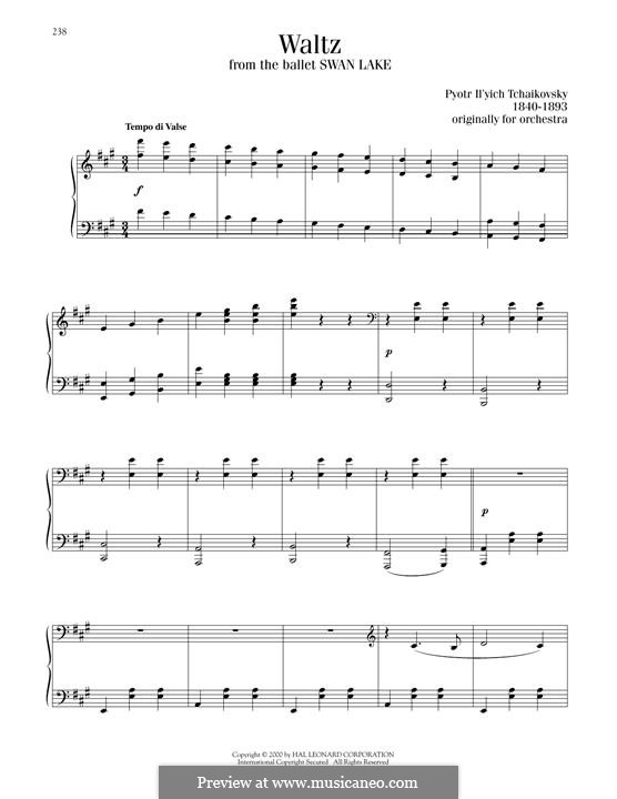 No.8 Waltz: For piano by Pyotr Tchaikovsky