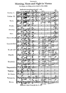 Overture to 'Morning, Noon, and Night in Vienna': Score by Franz von Suppé