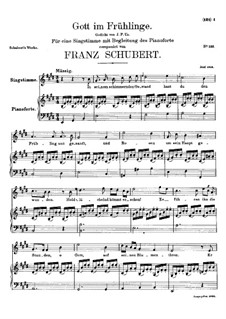 Gott im Frühlinge (God in Spring), D.448: For voice and piano by Franz Schubert