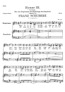 Hymn III for Voice and Piano, D.661: D flat Major by Franz Schubert