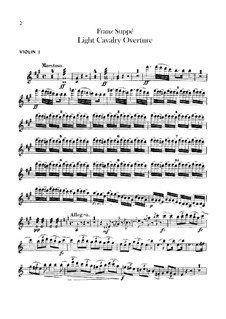 Overture to 'Light Cavalry': Violins parts by Franz von Suppé