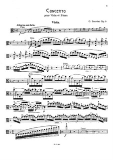 Concerto for Viola and Orchestra No.1 in F Major, Op.6: Solo part by Gustave Szerémi