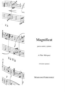 Magnificat (for soprano and piano): Magnificat (for soprano and piano) by Mariano Ferrandez