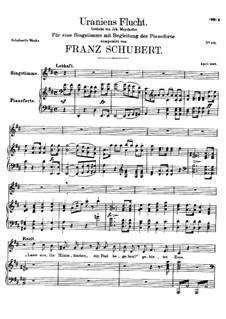 Uraniens Flucht (Urania's Flight), D.554: For voice and piano by Franz Schubert