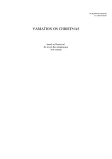Variation on Christmas: Variation on Christmas by Carlo Antonio Schoeb