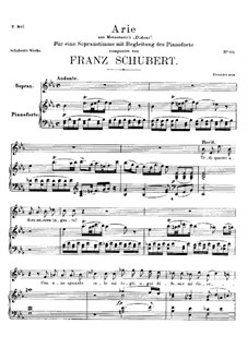 Didone Abbandonata (Vedi quanto adoro), D.510: For voice and piano by Franz Schubert