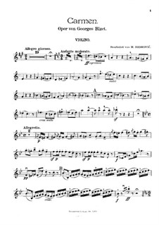 Selected Themes: For violin and piano – Violin part by Georges Bizet
