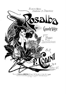 Rosalba. Waltz for Piano (or Harmonium), Op.5: Rosalba. Waltz for Piano (or Harmonium) by Pietro Codini
