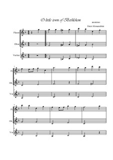 Chamber version: For flute, oboe and violin by Lewis Henry Redner