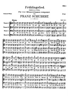 Frühlingslied (Spring Song), D.914: Vocal score by Franz Schubert