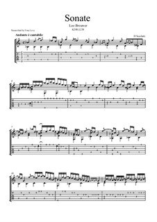 Sonata No.238 in A Major, K.208 L.238 P.315: For guitar by Domenico Scarlatti