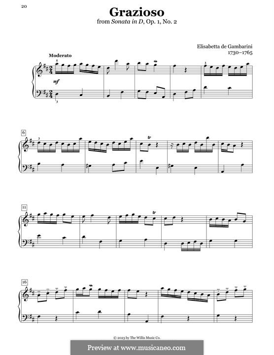 Grazioso, Op.1 No.2: Grazioso by Elisabetta de Gambarini