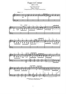 Fantasia and Fugue No.7 in C Minor, BWV 537: Fugue by Johann Sebastian Bach