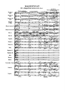 Magnificat in D Major, BWV 243: Full score by Johann Sebastian Bach
