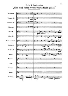 Wer mich liebet, der wird mein Wort halten, BWV 74: Full score by Johann Sebastian Bach