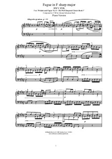 Prelude and Fugue No.13 in F Sharp Major, BWV 858: Fugue by Johann Sebastian Bach