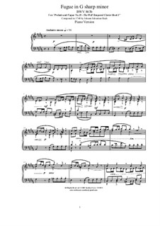 Prelude and Fugue No.18 in G Sharp Minor, BWV 863: Fugue by Johann Sebastian Bach