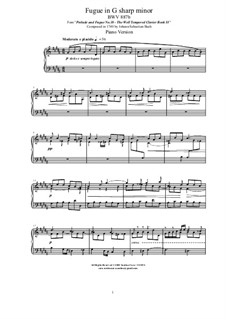 Prelude and Fugue No.18 in G Sharp Minor, BWV 887: Fugue by Johann Sebastian Bach
