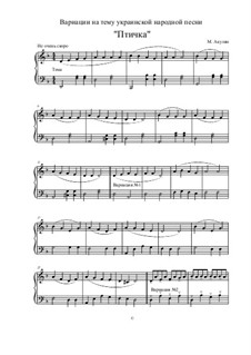 Variations on the theme of the Ukrainian folk song 'Bird', Op.25: Variations on the theme of the Ukrainian folk song 'Bird' by Marina Akulyan