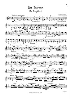 Transcriptions on Motifs from 'The Prophet' by G. Meyerbeer for Violin (or Flute), Cello and Piano: Violin part by Wilhelm Popp