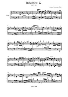 Prelude and Fugue No.22 in B Flat Minor, BWV 891: Prelude by Johann Sebastian Bach