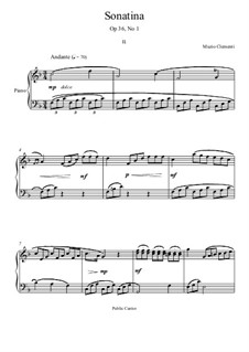 Sonatina No.1: Movement II by Muzio Clementi