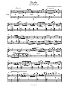 No.17 La Babillarde (Chatterbox): For piano by Johann Friedrich Burgmüller