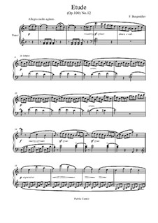 No.12 L'Adieu (Farewell): For piano by Johann Friedrich Burgmüller