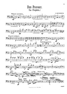 Transcriptions on Motifs from 'The Prophet' by G. Meyerbeer for Violin (or Flute), Cello and Piano: Cello part by Wilhelm Popp