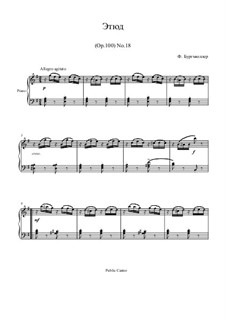 No.18 Inquiétude (Restlessness): For piano by Johann Friedrich Burgmüller