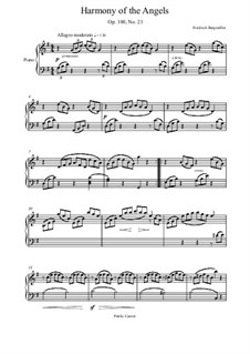 No.21 L'Harmonie des Anges: For piano by Johann Friedrich Burgmüller