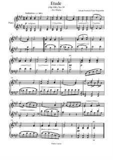 No.19 Ave Maria: For piano by Johann Friedrich Burgmüller