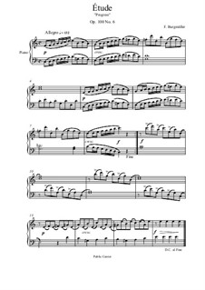 No.6 Progrès (Progress): For piano by Johann Friedrich Burgmüller